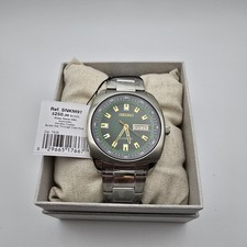 Seiko Men's SNKM97 Recraft Series Automatic Watch Stainless Steel, Green Dial