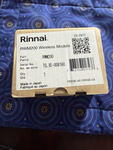 Rinnai rwm200 wireless - rinnai,