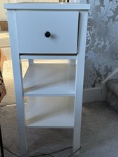 IKEA Hemnes White Side Table with Single Drawer