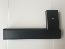 NEXT OSLO Black Finish wall Mounted Toilet Roll Holder H3.6 x W18 x D9.5 cm