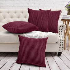 4 Pack Stripe Velvet Cushion