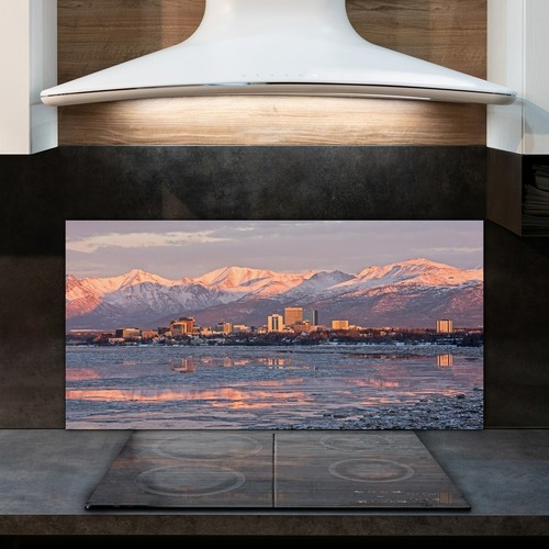 Glass kitchen splashback - glass,