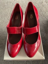 Kurt Geiger Echo Red Patent Ladies Shoes Size EUR 40 Barely Worn In Original Box