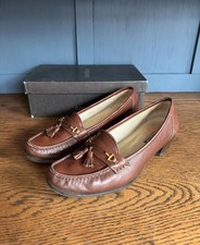 Carvela (Kurt Geiger) Mascot-C Tassel Leather Loafers Brown UK Size 6.5 EU 39.5