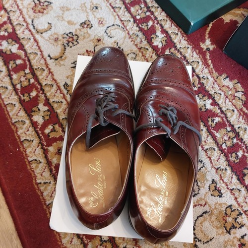 Loake brown leather brogues - brown,