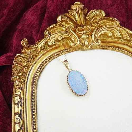 Vintage 9ct gold opal - gold,