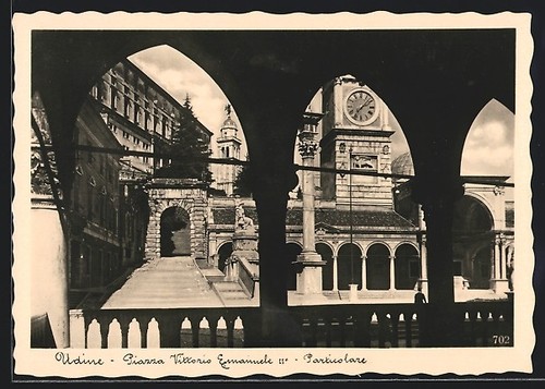 Postcard udine piazza - postcard, udine,