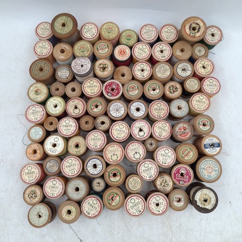 Vintage wooden cotton reels - vintage,