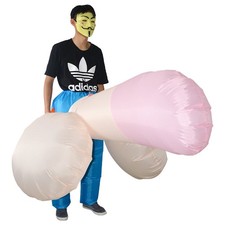 Adult Inflatable Giant Willy Penis Halloween Party Fancy Dress Air Blow up Suit