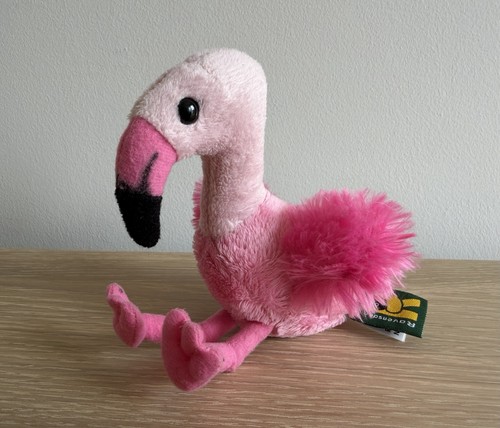 Pink flamingo soft plush toy - pink,