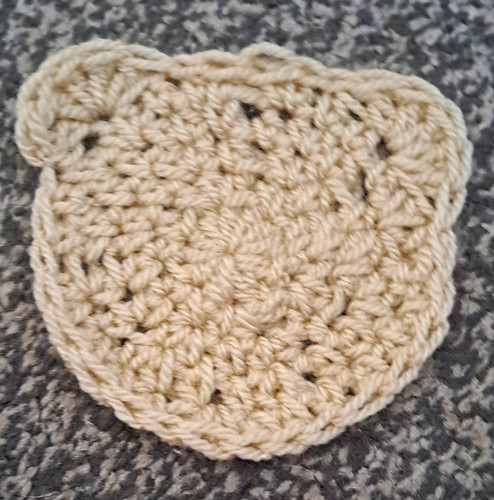 Handmade crochet bear face - bear,