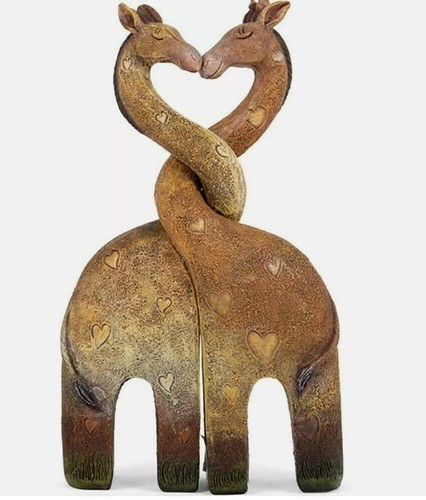 Kissing giraffe family - kissing, couple