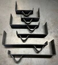 1 PAIR Heavy Duty Steel Lockable LADDER BRACKETS Unfinished &BLACK POWDER COATED