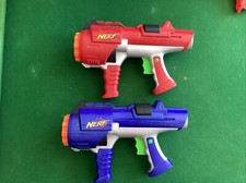 NERF Dart Tag Hyperfire Blaster Guns Foam Dart Shooter Red & Blue