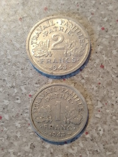 1943 french francs travail - french, francs.travail