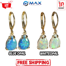 9ct Gold Gf Opal White Fire
