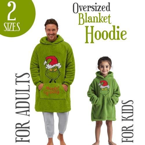 The grinch sherpa hoodie - grinch,