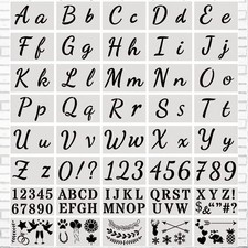Alphabet Letter Stencils Reusable Large Small Alphabet Templates Number Stencil