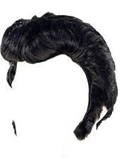 Black elvis wig with - black,