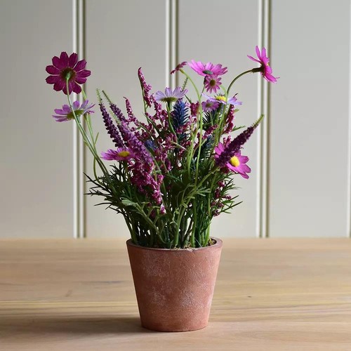 Artificial wildflowers pot - artificial,