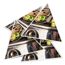 4x Triangle Vinyl Stickers