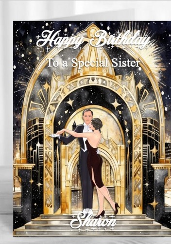 Personalised birthday card art - personalised,