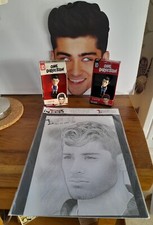 One Direction Mini Zayne Figures X2 unused In Worn PKG! Mask & Art Print(2)