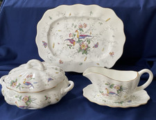 Coalport Tulip Tree Dining Set Meat Platter Gravy Boat Saucer Vegetable Tureen