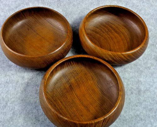 Vintage wooden teak bowls - wooden, 15