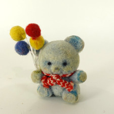 Vintage Fuzzy Flocked Teddy