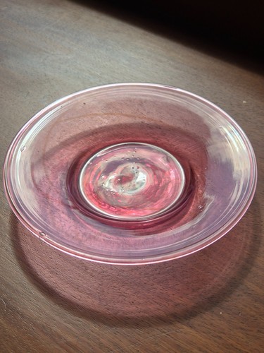 Murano art glass plate hand - plate,