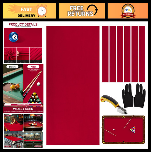 8ft pool table felt - 8ft,