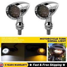 Chrome 12V 10mm LED Turn