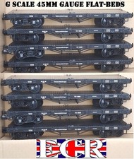 8 X G SCALE 45mm GAUGE FLATBED TO BUILD ON. RAILWAY TRUCK GARDEN TRAIN FLAT BED
