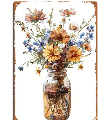 Rustic vintage country flowers - rustic,