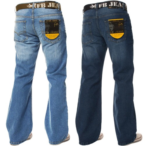 Mens jeans bootcut wide leg - jeans,