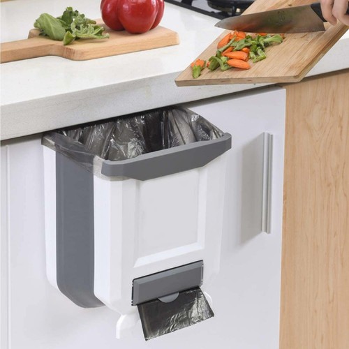 Folding kitchen waste bin - kitchen,