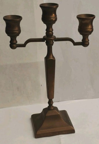 Vintage brass arm candelabra - 3,