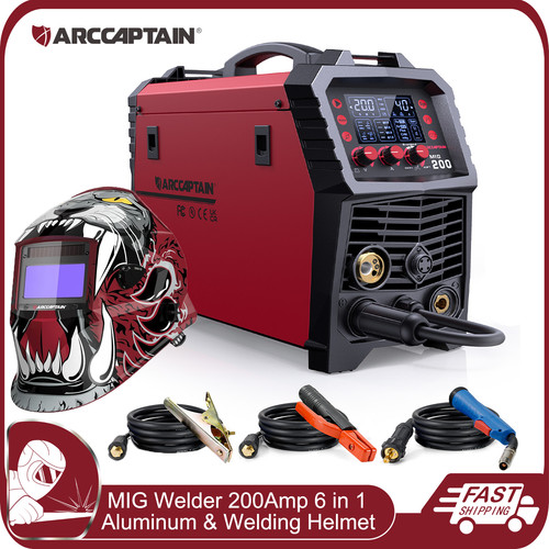Arccaptain mig welder 200amp - mig, 6