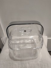 Vintage 70s Mid Century Modern By Guzzini Amanda Lucite Ice Bucket RETRO Italian