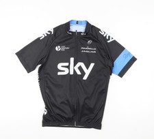 Rapha Team Sky Men’s Black Cycling Jersey Size L Full Zip Lightweight