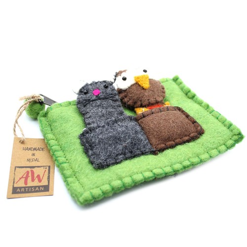 Pouch with finger - puppets,