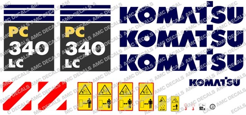 Komatsu pc340lc digger decal - pc340lc,