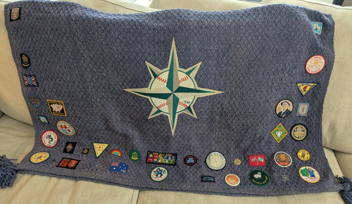 Girlguiding camp blanket - girlguiding, blue