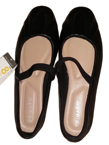 New primark black flats - primark, size8