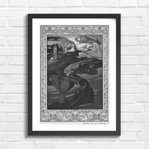Art nouveau woman - art, flowers