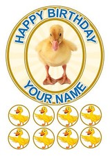 DUCK DUCKS CAKE TOPPER ROUND