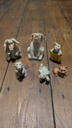Vintage piggin pig figurines - pig,