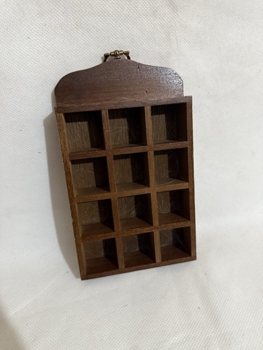 Thimble display case wooden - thimble,