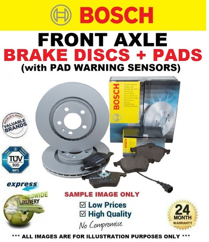 Bosch front brake discs pads - discs, &